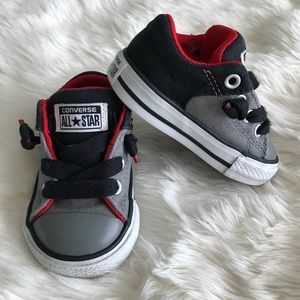 Grey and black Converse